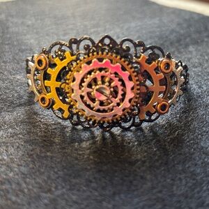Steampunk Gear Cuff Bracelet